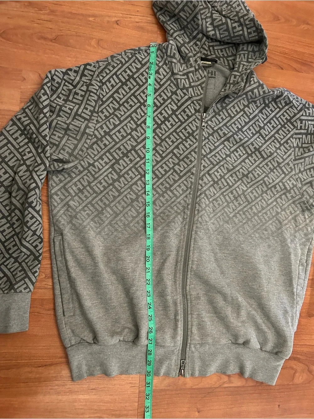 MAHARISHI Hardy Blechman Cotton monogram zip up hoodie XL